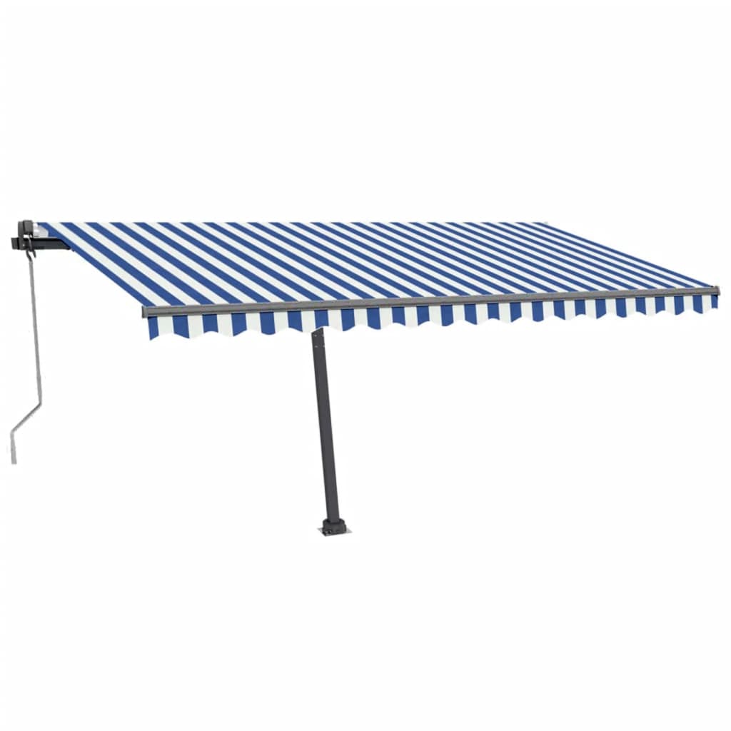 Tenda Retrattile Automatica con Palo 400x350 cm Arancio Marrone - homemem39
