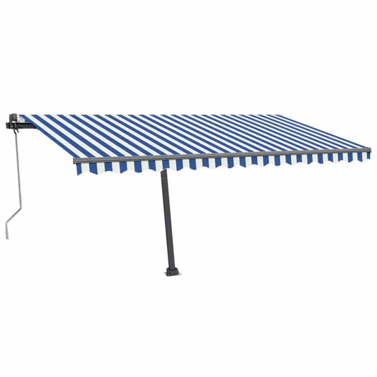 Tenda Retrattile Automatica con Palo 400x350 cm Arancio Marrone - homemem39