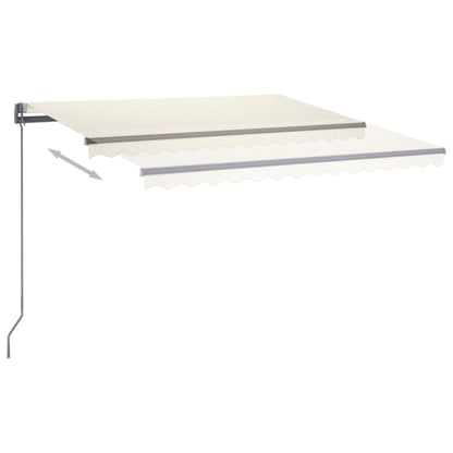 Tenda Automatica con Sensore Vento e LED 400x350 cm Crema - homemem39