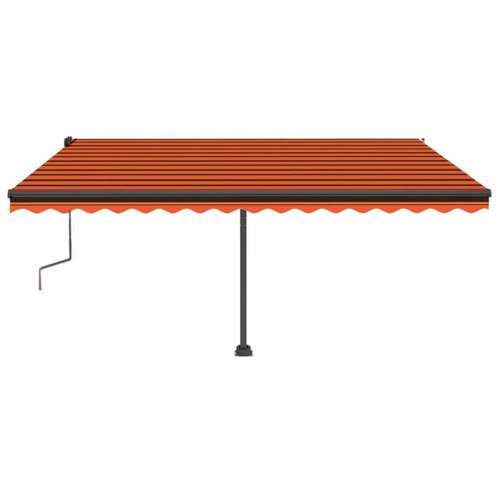 Tenda da Sole Autoportante Manuale 450x350cm Arancione Marrone