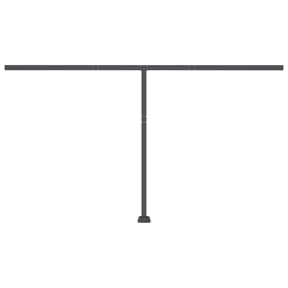 Tenda da Sole Retrattile Manuale con LED 450x350 cm Blu Bianco - homemem39