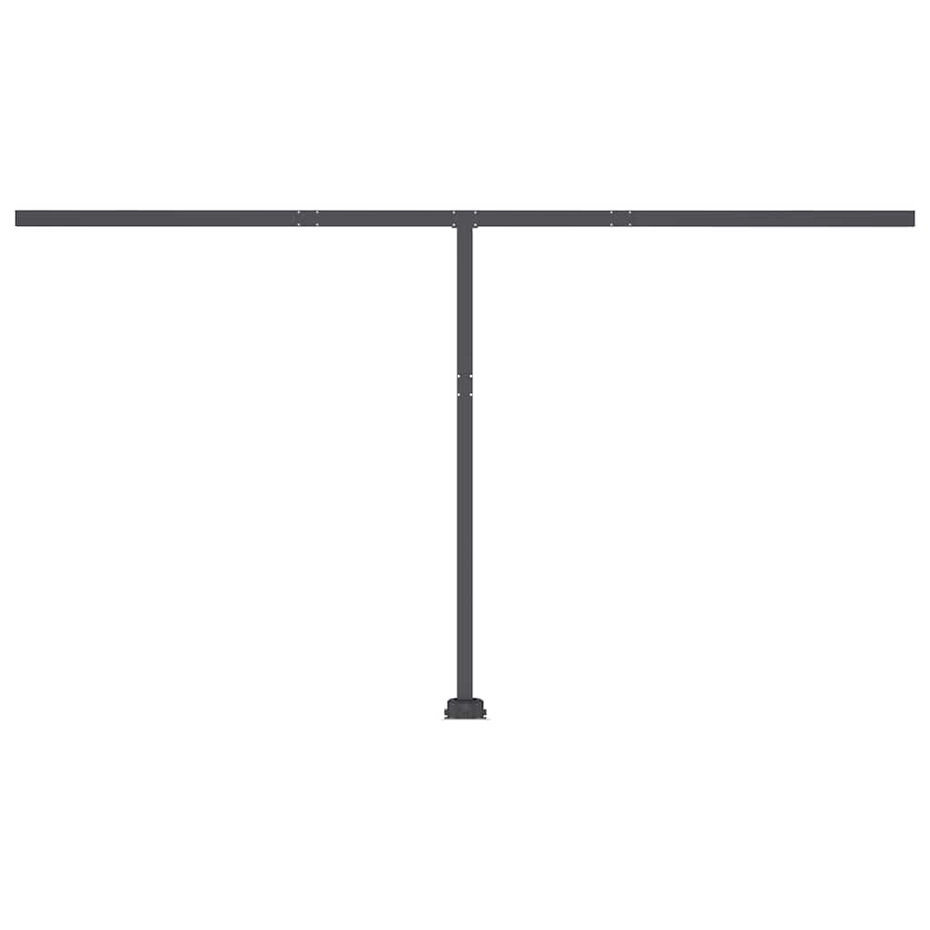 Tenda da Sole Retrattile Manuale LED 450x350 cm Gialla Bianca - homemem39