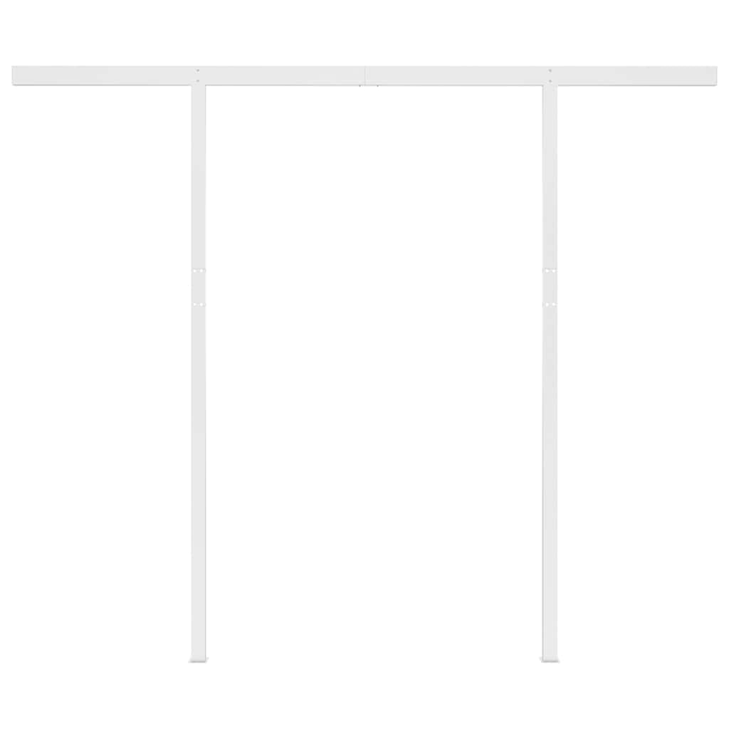 Tenda da Sole Retrattile Manuale con LED 3x2,5 m Crema - homemem39