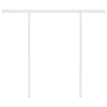 Tenda da Sole Retrattile Manuale con LED 3x2,5 m Crema - homemem39