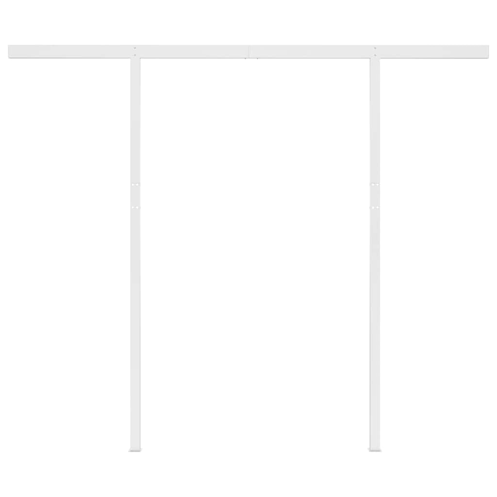 Tenda da Sole Retrattile Manuale con Pali 3,5x2,5m Antracite - homemem39