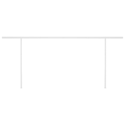 Tenda da Sole Retrattile Manuale con LED 6x3m Arancione Marrone - homemem39