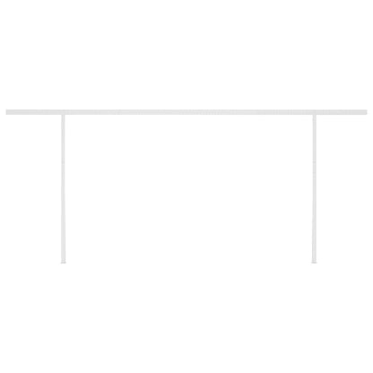 Tenda da Sole Retrattile Automatica con Pali 6x3 m Crema - homemem39