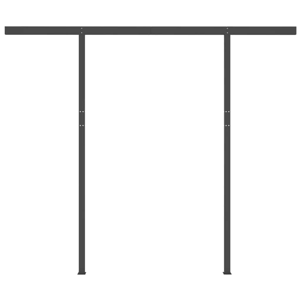 Tenda da Sole Retrattile Manuale con LED 3x2,5 m Blu e Bianco - homemem39