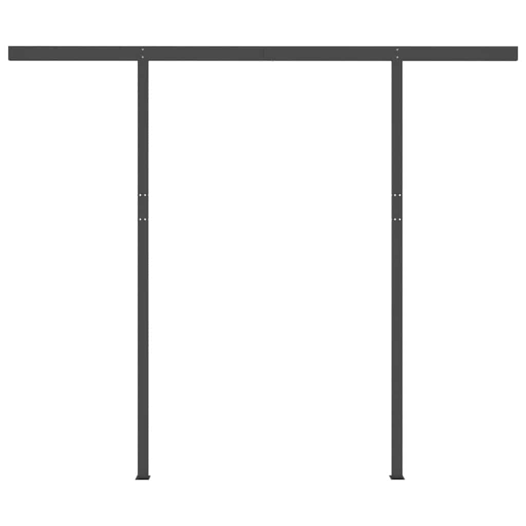 Tenda da Sole Retrattile Manuale con LED 3x2,5m Gialla Bianca - homemem39