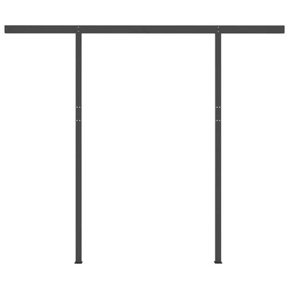 Tenda da Sole Retrattile Manuale con LED 3x2,5m Gialla Bianca - homemem39