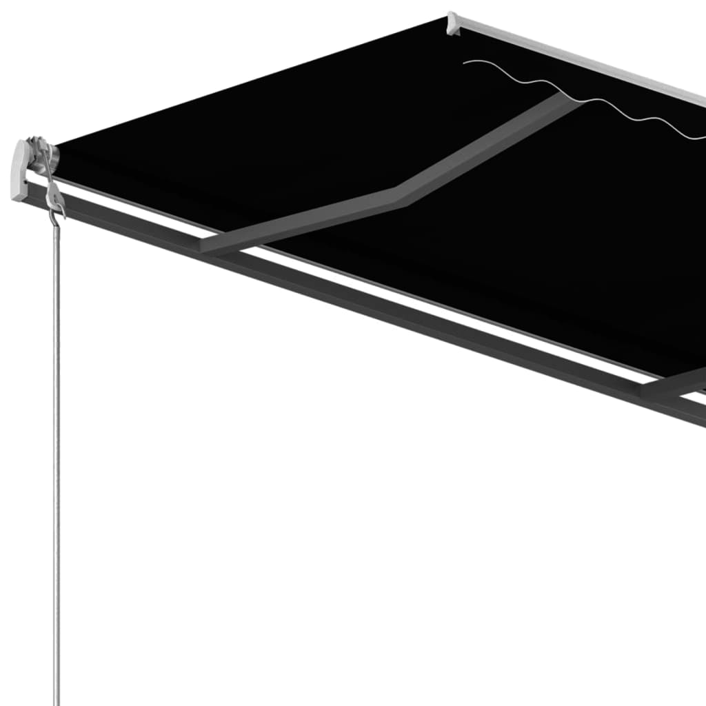 Tenda da Sole Retrattile Automatica con Pali 3x2,5 m Antracite - homemem39