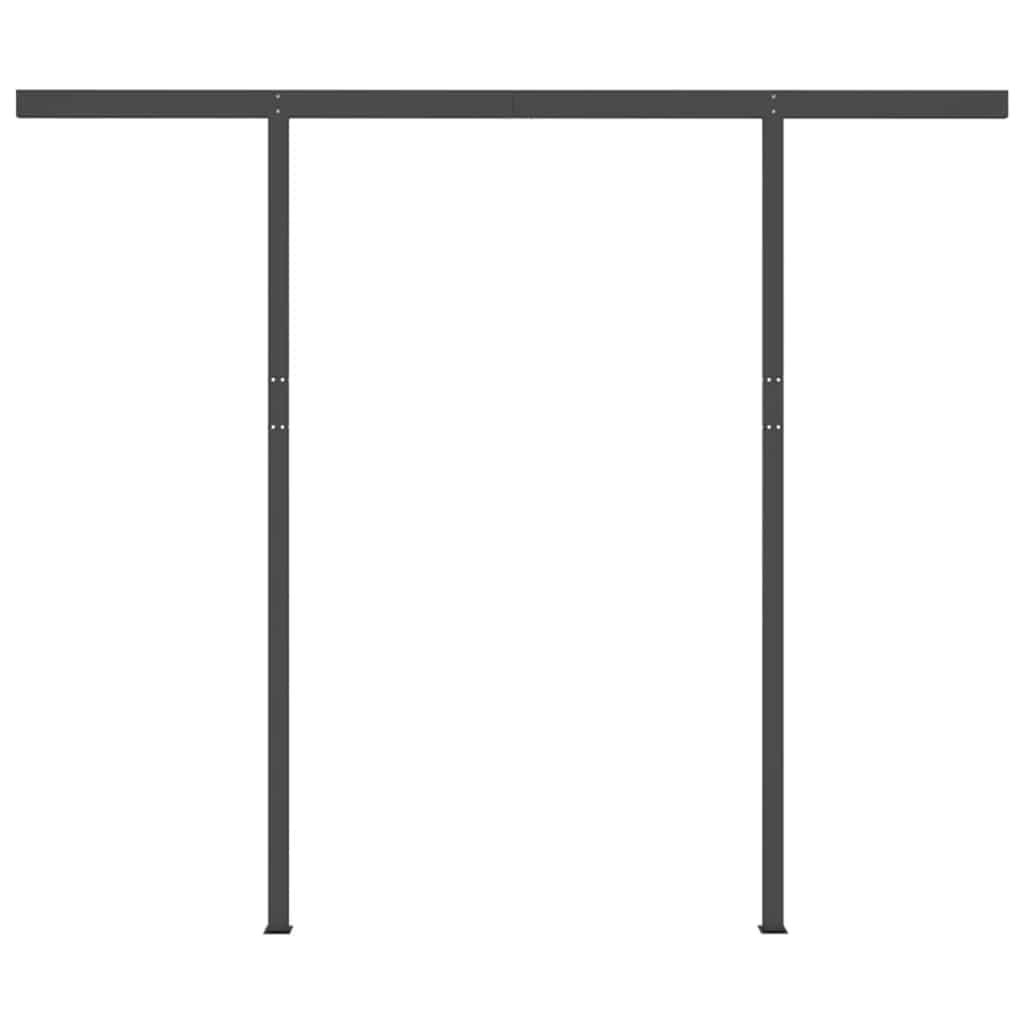 Tenda da Sole Retrattile Manuale con LED 3,5x2,5m Blu e Bianca - homemem39