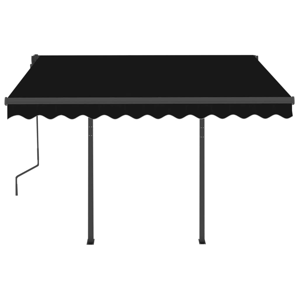 Tenda da Sole Retrattile Manuale con LED 3,5x2,5m Antracite