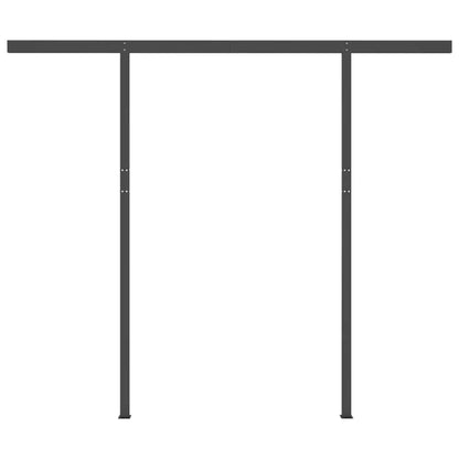Tenda da Sole Retrattile Automatica con Pali 3,5x2,5m Antracite - homemem39