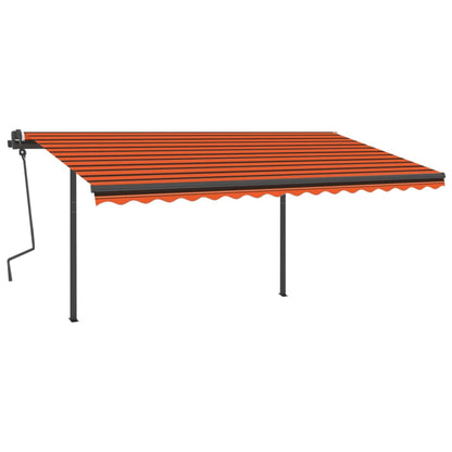 Tenda Automatica con Sensore Vento e LED 4,5x3m Arancio Marrone