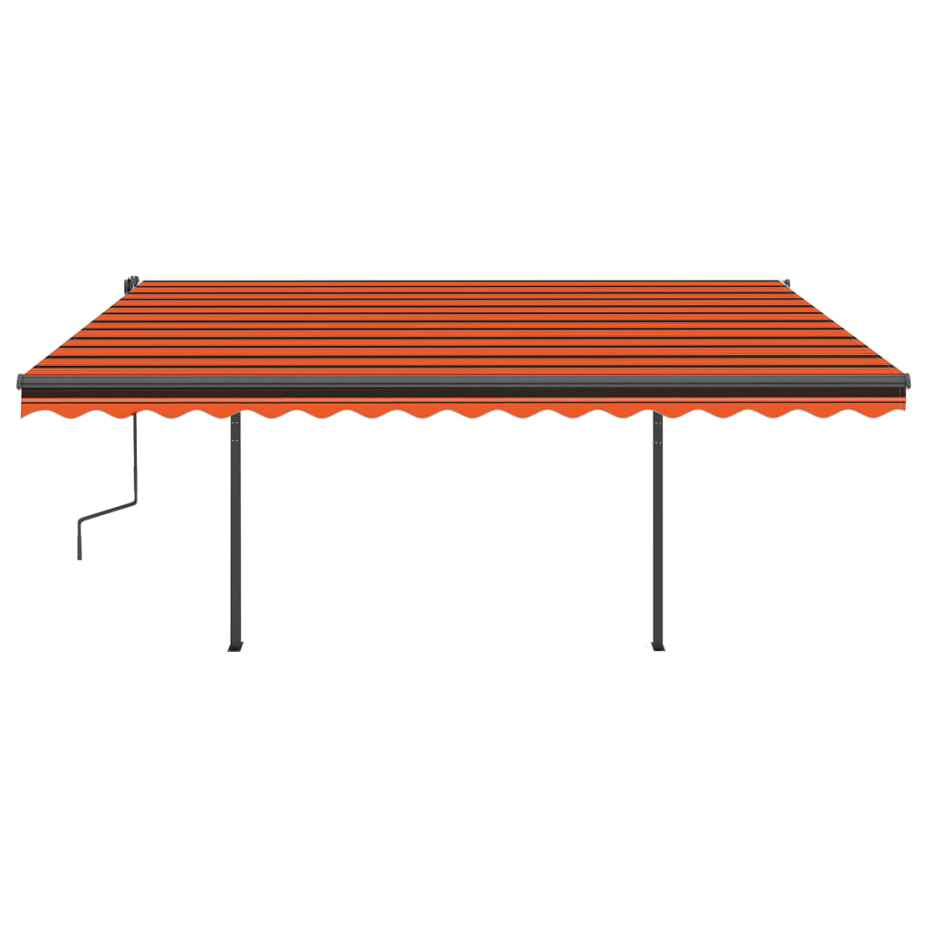 Tenda Automatica con Sensore Vento e LED 4,5x3m Arancio Marrone