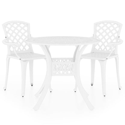 Set da Bistrot 3 pz in Alluminio Pressofuso Bianco | homemem39