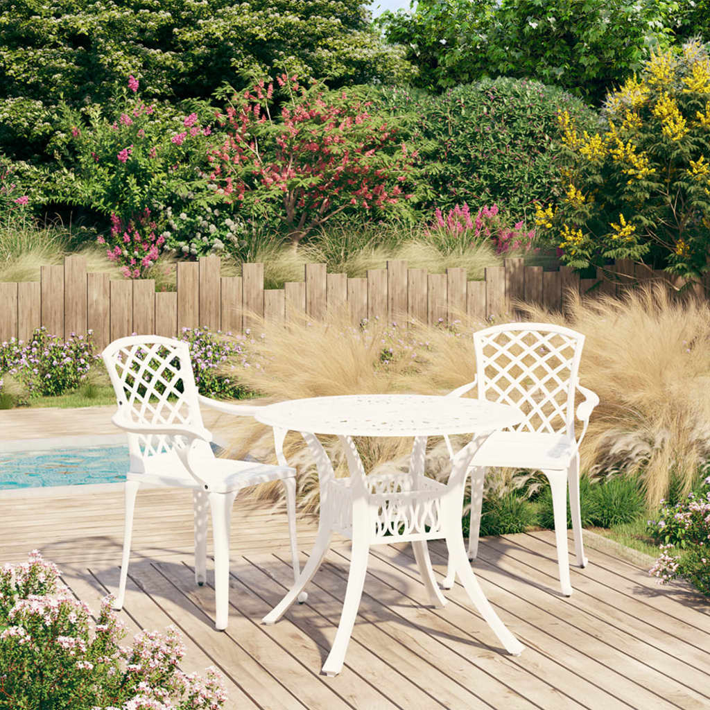 Set da Bistrot 3 pz in Alluminio Pressofuso Bianco | homemem39