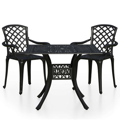 Set da Bistrot 3 pz in Alluminio Pressofuso Nero | homemem39