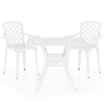 Set da Bistrot 3 pz in Alluminio Pressofuso Bianco | homemem39