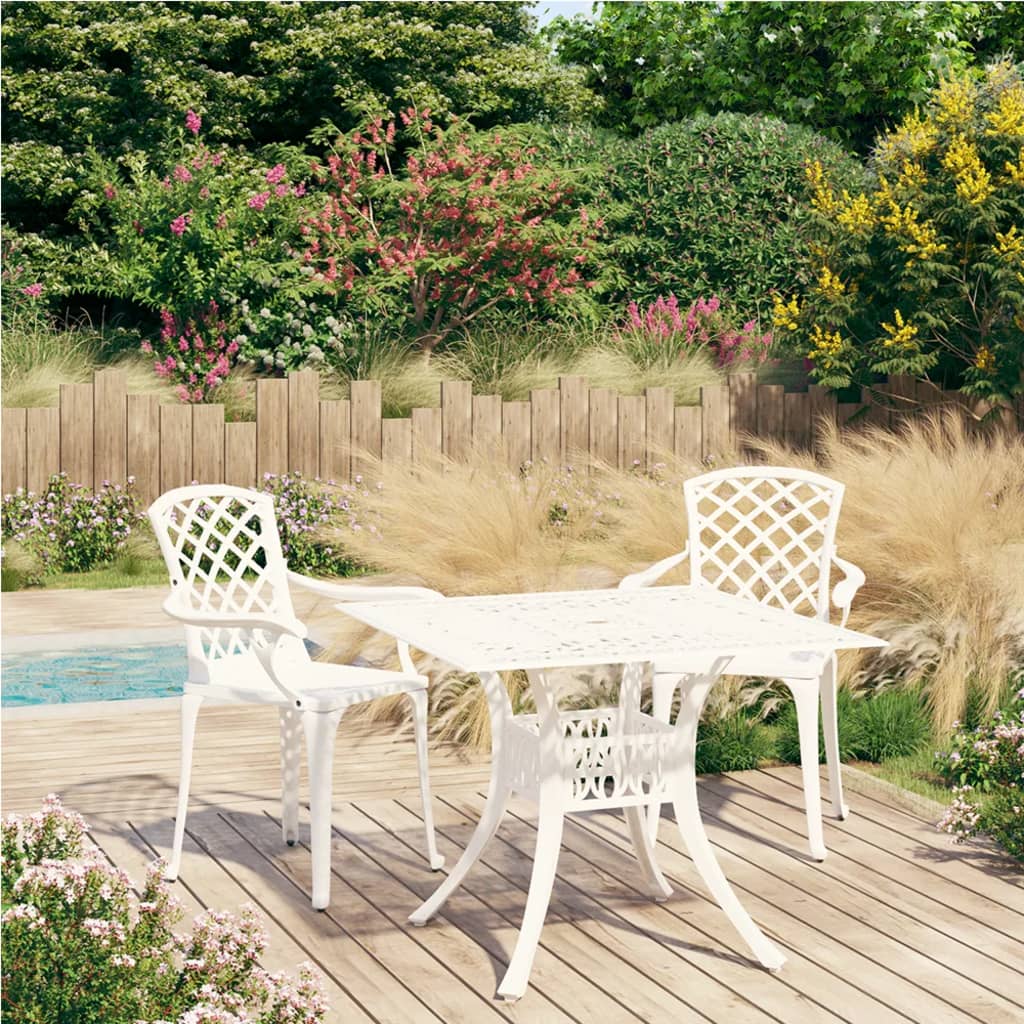 Set da Bistrot 3 pz in Alluminio Pressofuso Bianco | homemem39
