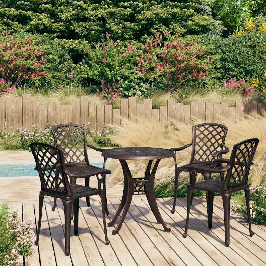 Set da Bistrot 5 pz in Alluminio Pressofuso Bronzo | homemem39
