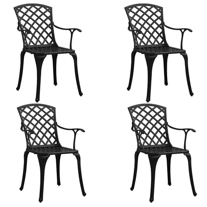 Set da Bistrot 5 pz in Alluminio Pressofuso Nero | homemem39