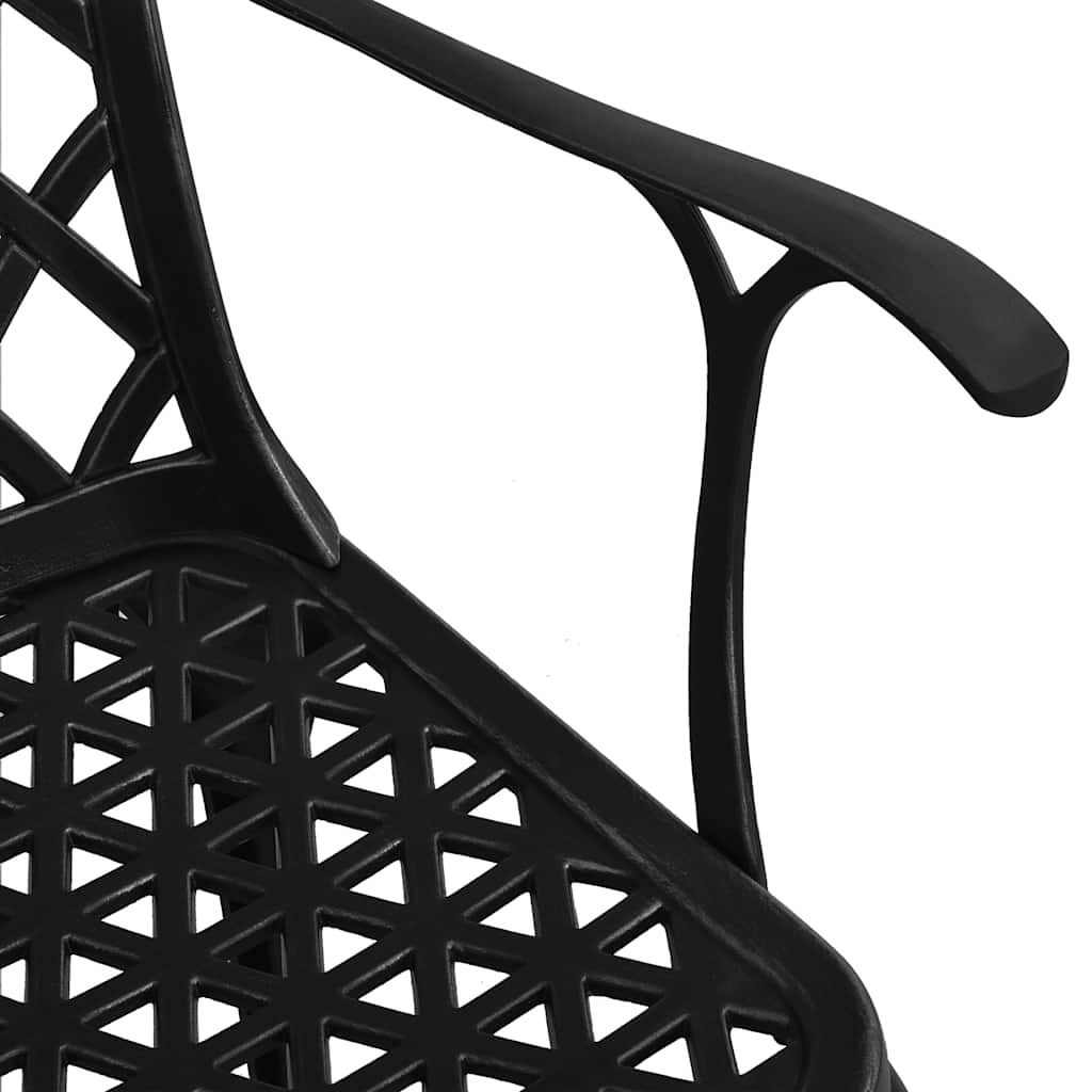 Set da Bistrot 5 pz in Alluminio Pressofuso Nero | homemem39
