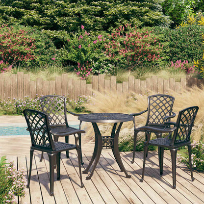 Set da Bistrot 5 pz in Alluminio Pressofuso Nero | homemem39
