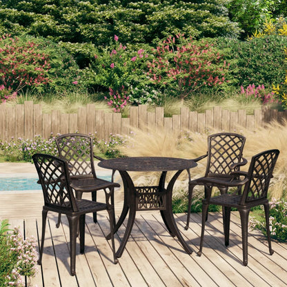 Set da Bistrot 5 pz in Alluminio Pressofuso Bronzo | homemem39
