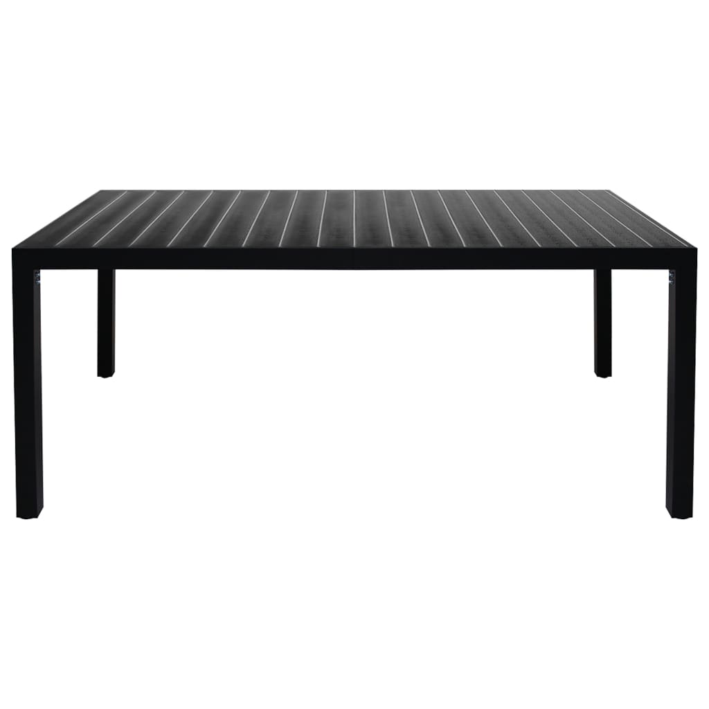 Set da Pranzo da Giardino 9 pz in Alluminio Nero - homemem39