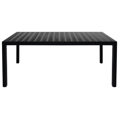 Set da Pranzo da Giardino 9 pz in Alluminio Nero - homemem39