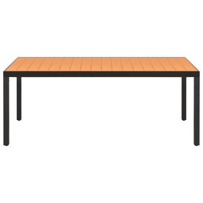 Set da Pranzo da Giardino 9 pz in Alluminio Nero - homemem39