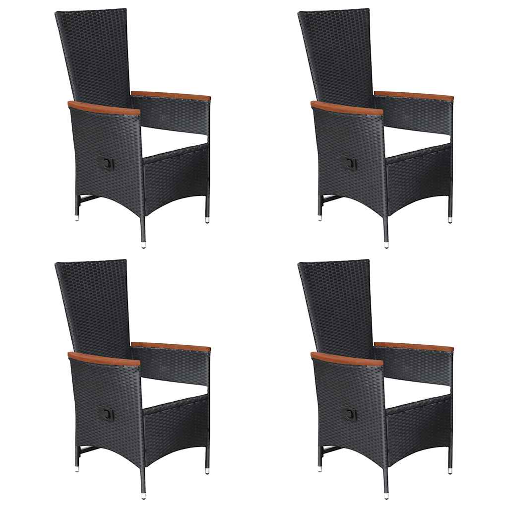 Set Mobili da Pranzo per Giardino 7 pz in Polyrattan Nero | homemem39