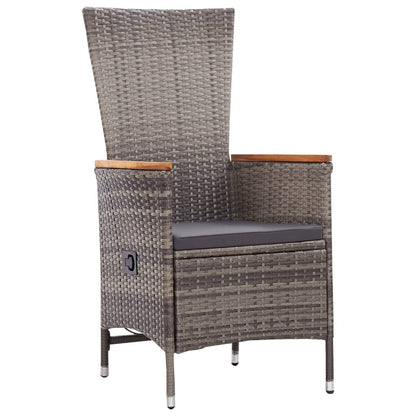 Set Mobili da Pranzo per Giardino 7 pz in Polyrattan Grigio | homemem39