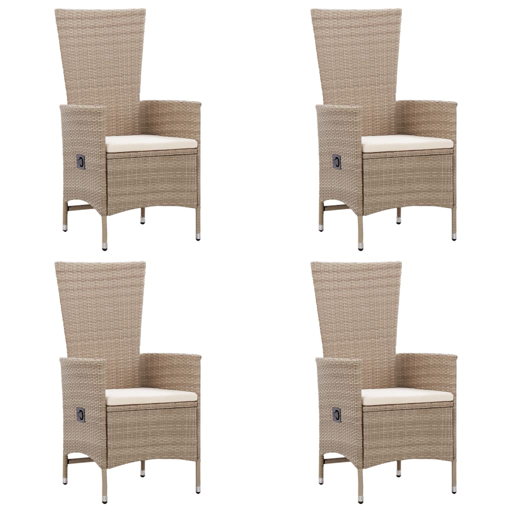 Set Mobili da Pranzo per Giardino 7 pz in Polyrattan Beige | homemem39