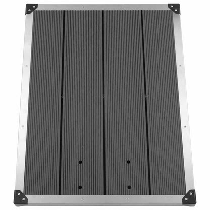 Doccia da Giardino con Base Grigia 220 cm in Alluminio