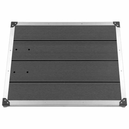 Doccia da Giardino con Base Grigia 220 cm in Alluminio