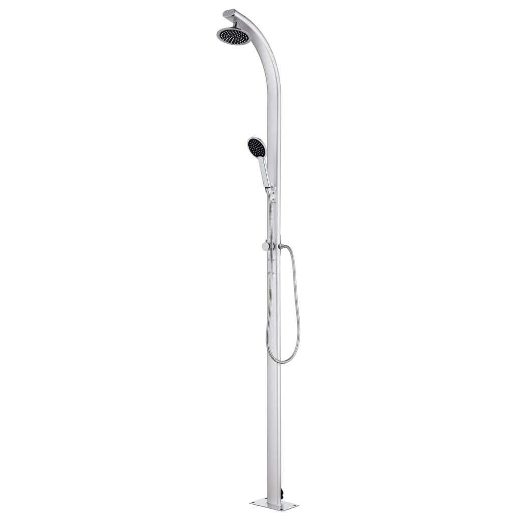 Doccia da Giardino con Base Marrone 220 cm in Alluminio | homemem39