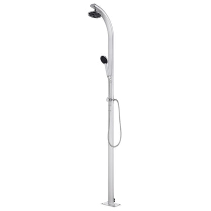 Doccia da Giardino con Base Marrone 220 cm in Alluminio | homemem39