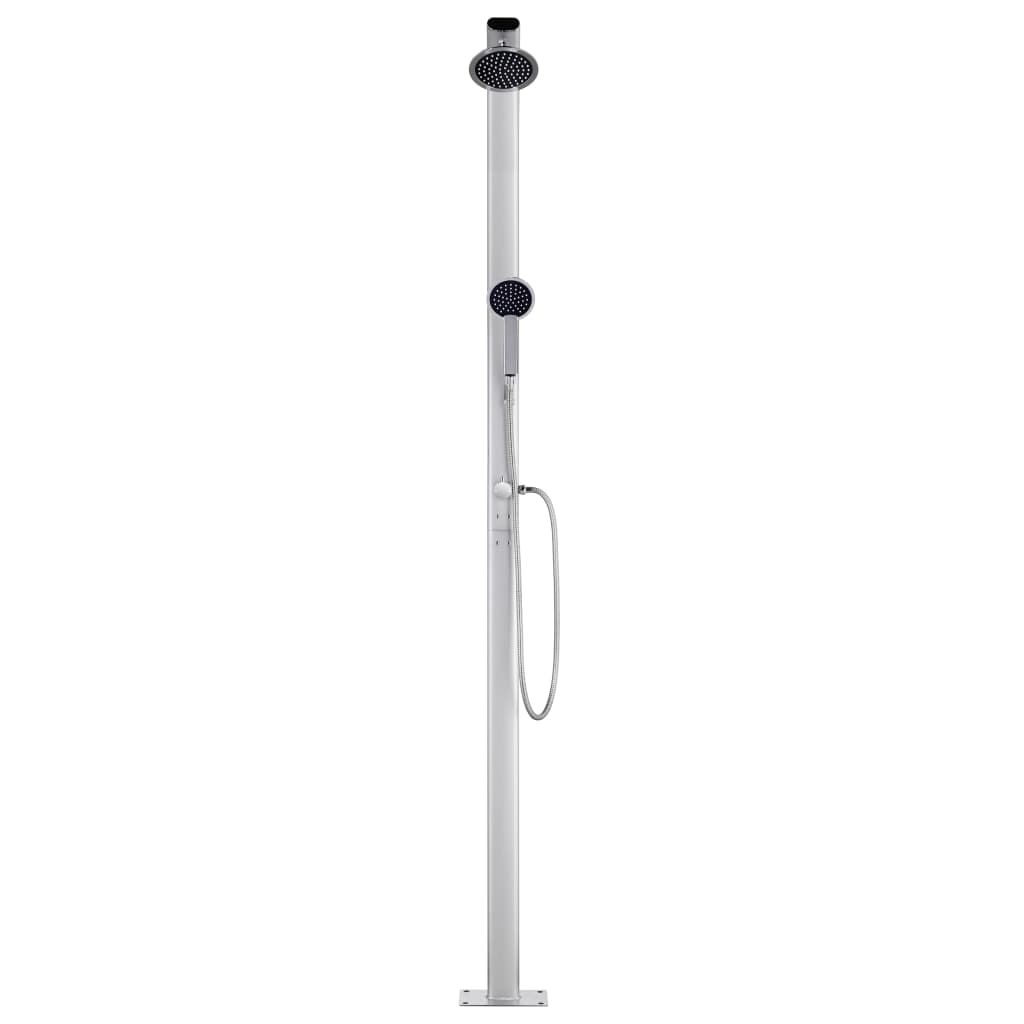 Doccia da Giardino con Base Marrone 220 cm in Alluminio | homemem39