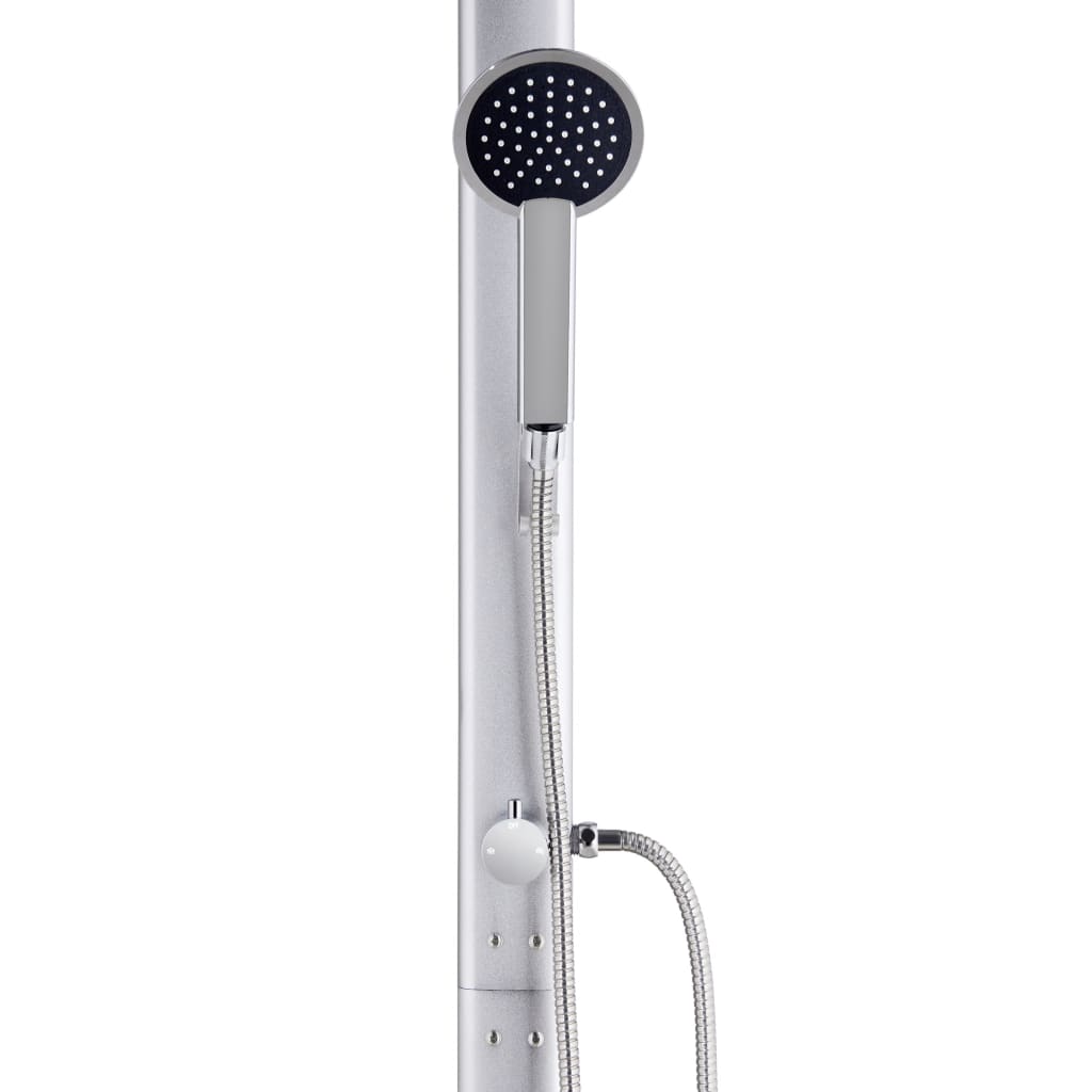 Doccia da Giardino con Base Marrone 220 cm in Alluminio | homemem39