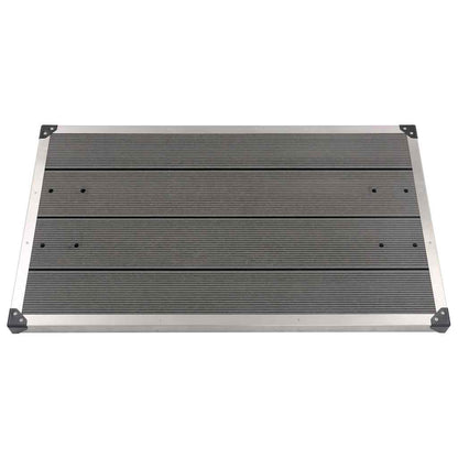 Doccia da Giardino con Base Grigia 230 cm in Acciaio Inox