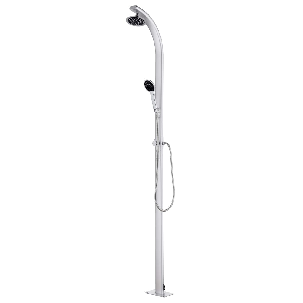 Doccia da Giardino con Base Grigia 220 cm in Alluminio | homemem39