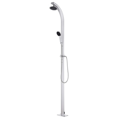 Doccia da Giardino con Base Grigia 220 cm in Alluminio | homemem39