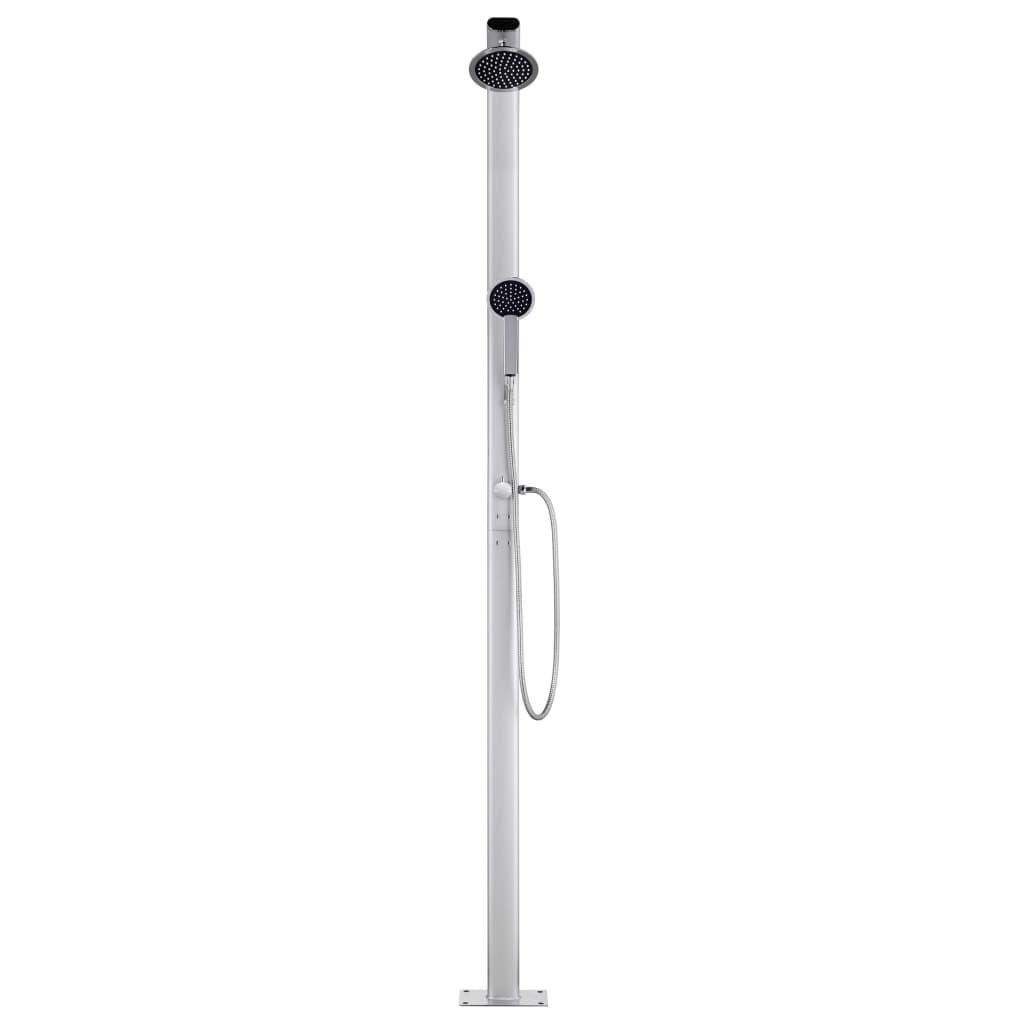 Doccia da Giardino con Base Grigia 220 cm in Alluminio | homemem39