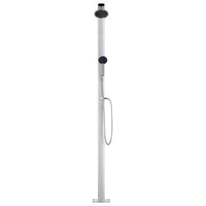 Doccia da Giardino con Base Grigia 220 cm in Alluminio | homemem39