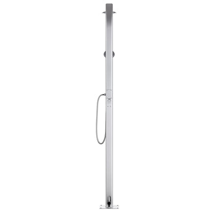 Doccia da Giardino con Base Grigia 220 cm in Alluminio | homemem39