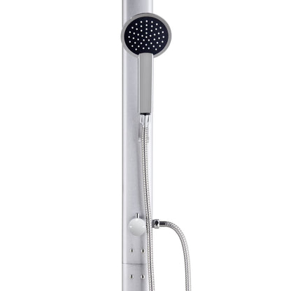 Doccia da Giardino con Base Grigia 220 cm in Alluminio | homemem39