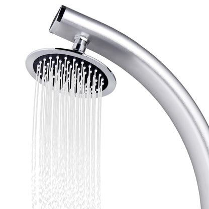 Doccia da Giardino con Base Grigia 220 cm in Alluminio | homemem39